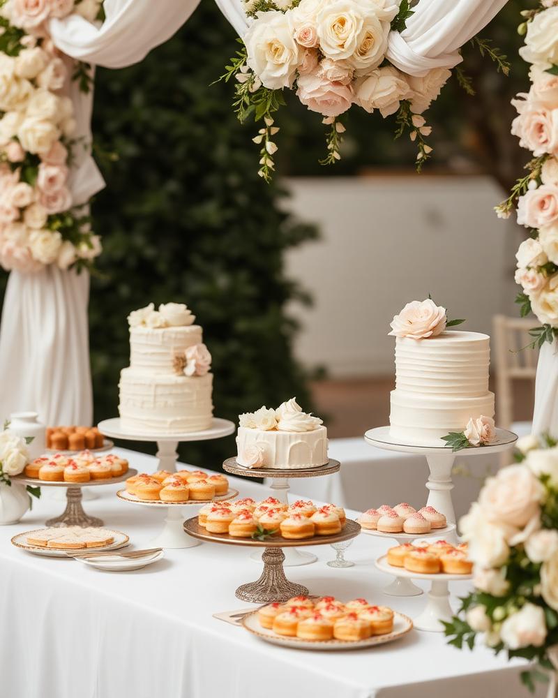 Wedding dessert table styling